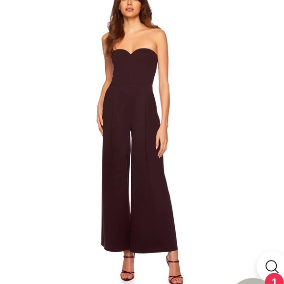 susana monaco Pleated Sweetheart Neck Jumpsuit - Picture 2 of 11
